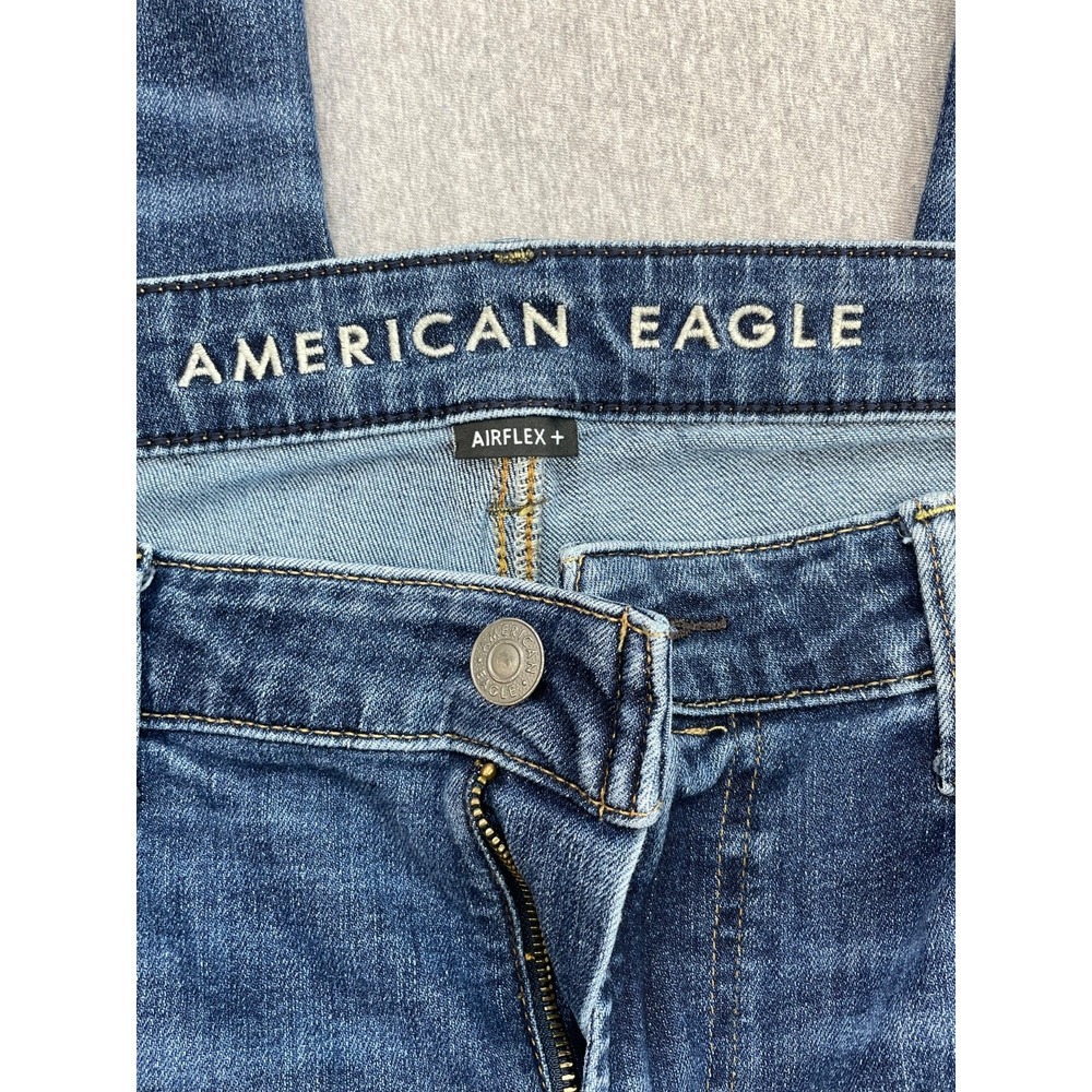 American Eagle Jeans Mens 36 x 34 Blue Cotton Blend Stretch Original Straight - Picture 3 of 8